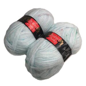 Vintage Sirdar Gemini Brushed Chunky Knitting Yarn Light Turquoise With Flecks